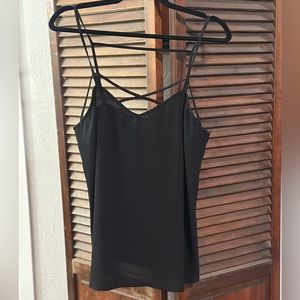 ModCloth Sheer Black Tank Top